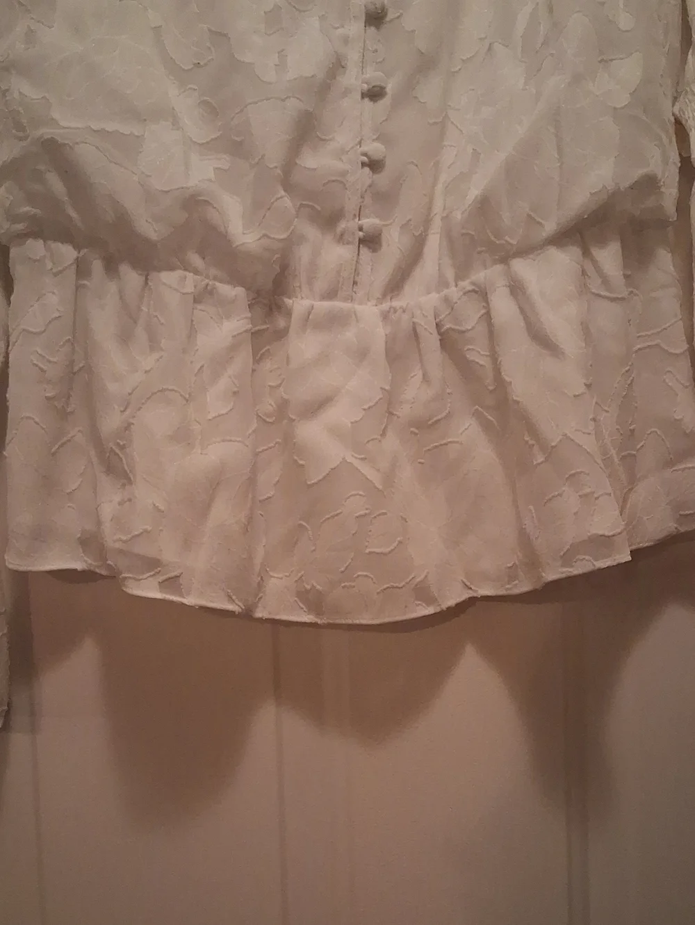 Elizabeth And James Blanca Floral Burnout Peplum Blouse